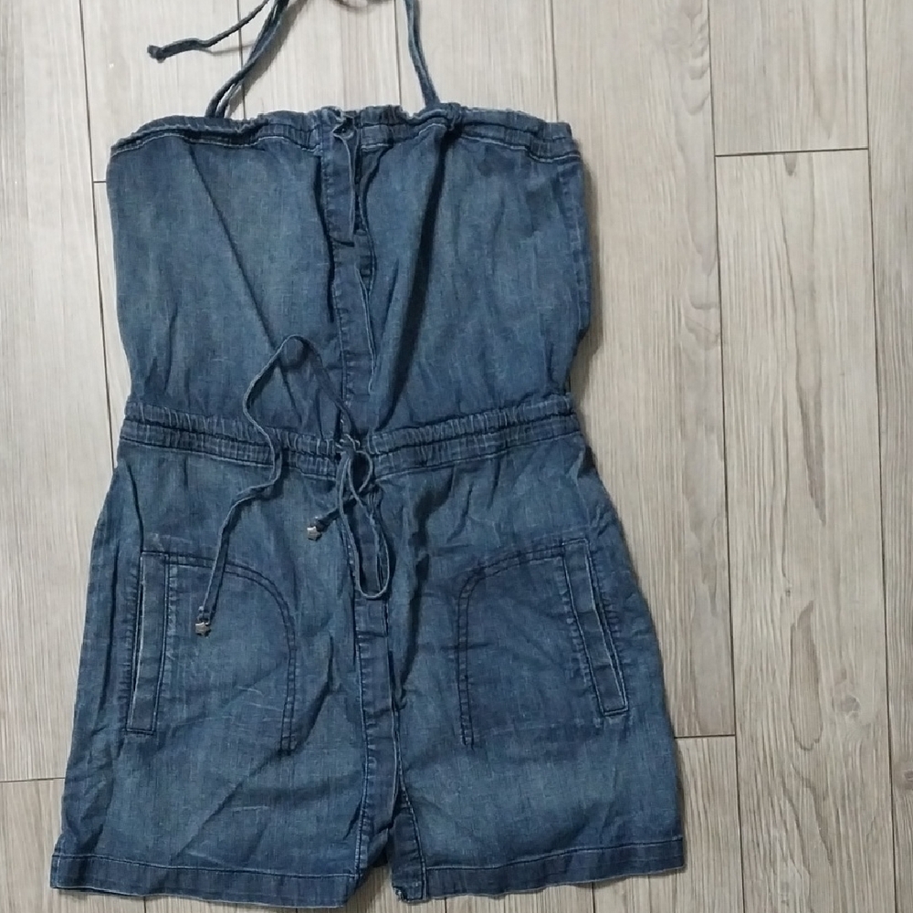 Denim Halter Romper
